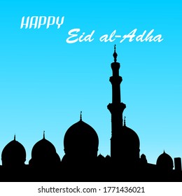 Mosque Design Silhouettes und Eid al-Adha Feierlichkeiten