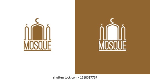 mosque. dome of the mosque abstract symbol. vector design logotype.