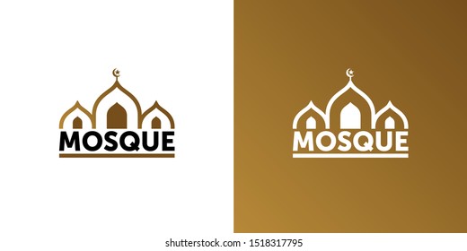 mosque. dome of the mosque abstract symbol. vector design logotype.