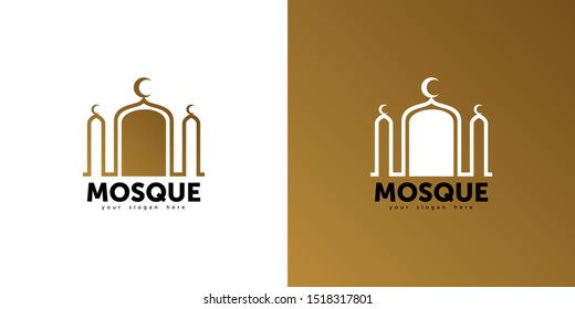 mosque. dome of the mosque abstract symbol. vector design logotype.