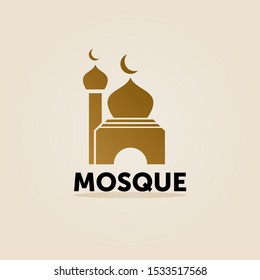 mosque. dome of the mosque abstract symbol. vector design logotype.