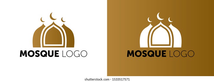 mosque. dome of the mosque abstract symbol. vector design logotype.