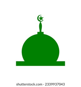 Mosque dome designs in flat style on isolated white background. Mosque symbol for your website design Logo icon, app, UI. Vector illustration, EPS10.