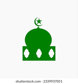 Mosque dome designs in flat style on isolated white background. Mosque symbol for your website design Logo icon, app, UI. Vector illustration, EPS10.