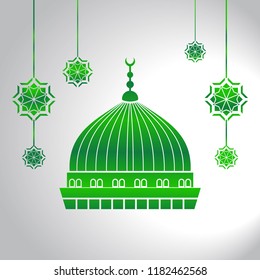 mosque dome and geometry ornaments