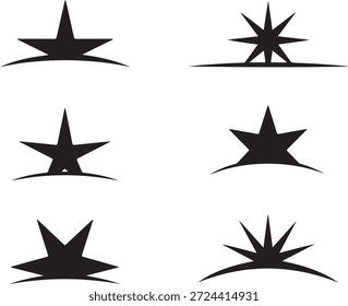 Mosque Dome Icon Collection Bold Islamic Star and Moon Set