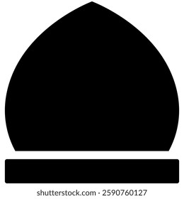 mosque dome icon in glyph style