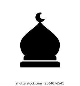 Mosque dome icon for Muslim places of worship
