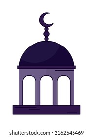 Moschee-Kuppelsymbol auf weißem Hintergrund