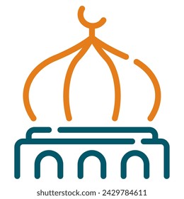 Mosque Dome Icon Ramadan, for infographic, web, app, etc