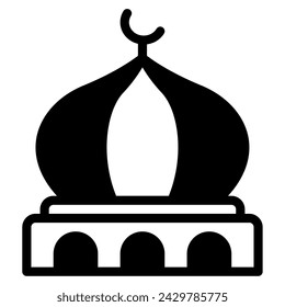 Mosque Dome Icon Ramadan, for infographic, web, app, etc