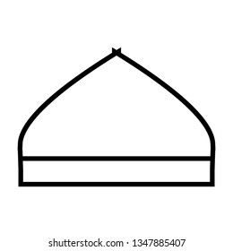 mosque dome icon, special ramadhan kareem with an outline icon style