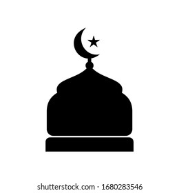 Mosque dome icon vector on white background