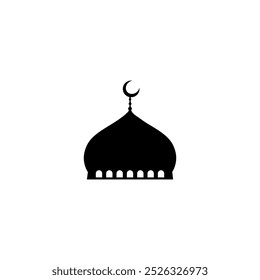 Mosque dome icon vector on white background Stock Vector.