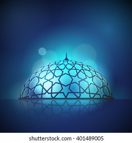 Mosque dome for islamic background design