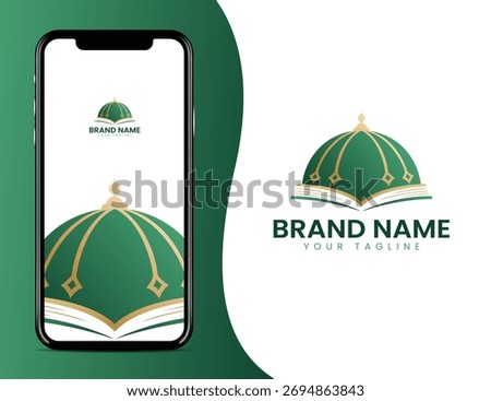mosque dome logo and illustration book