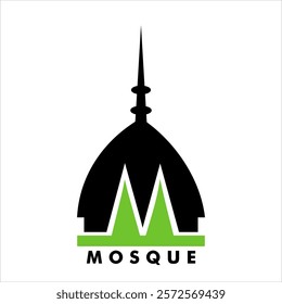Mosque Dome logo vector for symbol of places and activities of worship