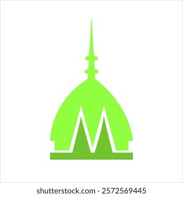 Mosque Dome logo vector for symbol of places and activities of worship