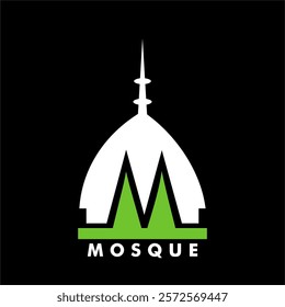 Mosque Dome logo vector for symbol of places and activities of worship