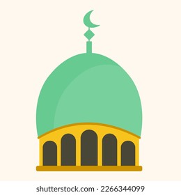 Moschee-Kuppel mit Modemsymbol, Vektorgrafik