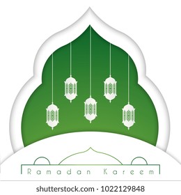 Mosque dome. Ramadan greetings background