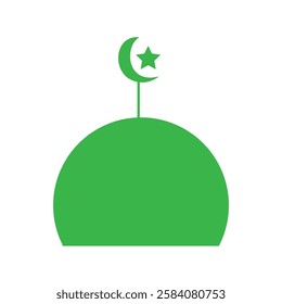 mosque dome silhouette icon design template