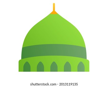 mosque dome single isolated icon with smooth style