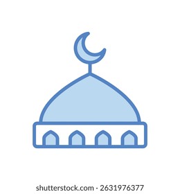 Mosque Dome vector icon stock illustration