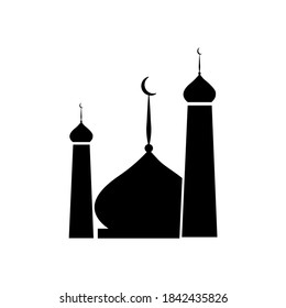 Moschee Kuppel Vektorsymbol. Symbol eines muslimischen Gotteshauses auf weißem Hintergrund.
