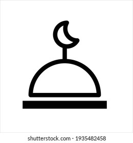 Mosque domes icon in outline style. Vector illustration. mosque domes vector icons designs can be used for mobile, ui, web. mosque dome icon, ramadan festival vector