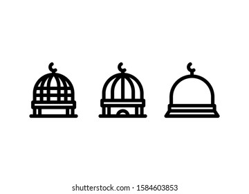 Mosque, Dome,Turret Icon. Islamic & Ramadan Icon Set Vector Logo Symbol.
