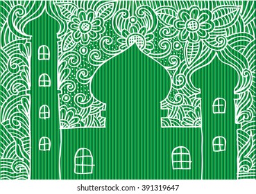 Mosque  Doodle style