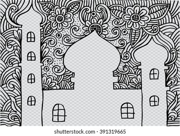Mosque  Doodle style