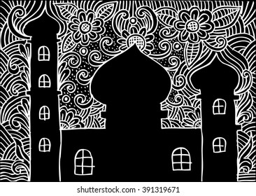 Mosque  Doodle style