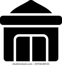 mosque door icon design glyph style