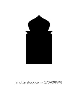 The mosque door icon design is isolated on a white background. Vector illustration. EPS 10.