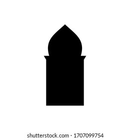 The mosque door icon design is isolated on a white background. Vector illustration. EPS 10.