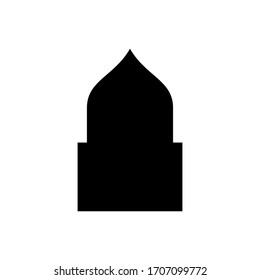 The mosque door icon design is isolated on a white background. Vector illustration. EPS 10.