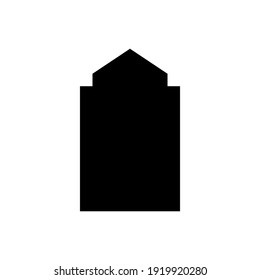 Mosque Door Silhouette - Vector Flat Design Illustration : Suitable for Islamic Theme and Other Graphic Related Assets.