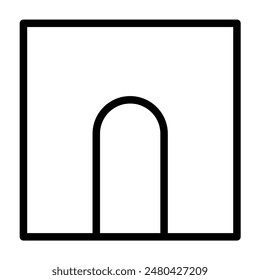 mosque door Vector Line Icon Design