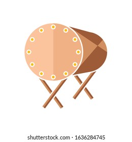 Mosque drum or bedug flat icon design vector illustration