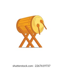 mosque drum design illustration vector