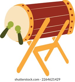 Mosque drum hand drawn illustration