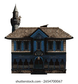 Mosque. Eastern Black Sea Region Rize wooden and stone mosque designs.