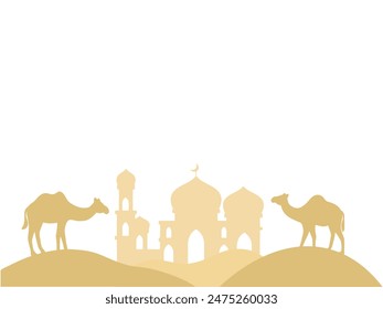 Mosque Eid Al Fitr Camel Background