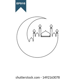 Mosque Elements of buildings illustration icons. Signs, symbols can be used for web, logo, mobile app, background 