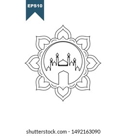 Mosque Elements of buildings illustration icons. Signs, symbols can be used for web, logo, mobile app, background 