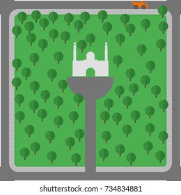 Mosque elements for game Vector illustration