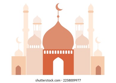 Mosque flat design. Mosque illustration. Mosque symbol
