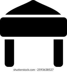 mosque gate icon design glyph style